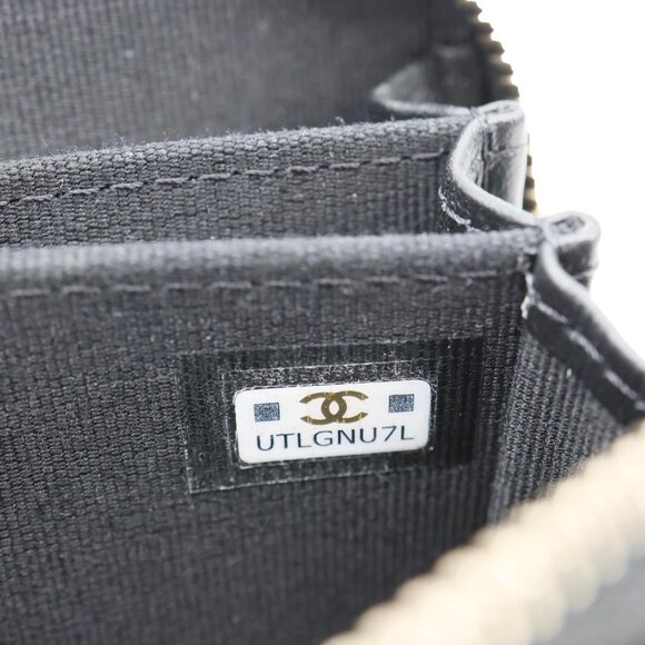 Chanel Boy Small Caviar Leather Zip Around Wallet Black - Picture 13 of 13